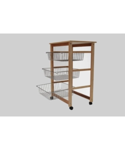 CARRELLO "GUIDO" IN LEGNO DI FAGGIO, 85X49X34 CM
